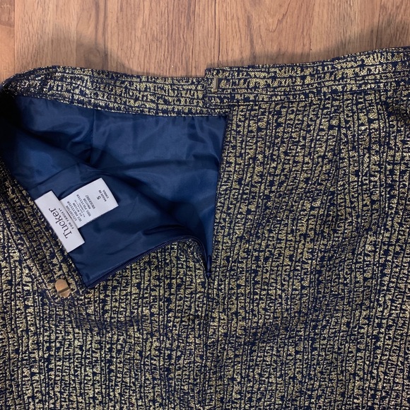 Tucker for Target Metallic Gold&Navy Pencil Skirt - Picture 6 of 8